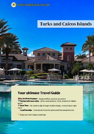 example page 0 from our offline Travel Guide for Turks and Caicos Islands